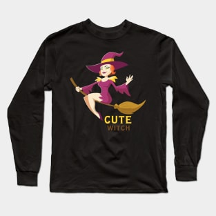 Cute Witch Long Sleeve T-Shirt